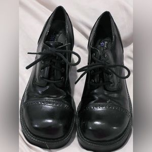 Skechers black platform shoes
